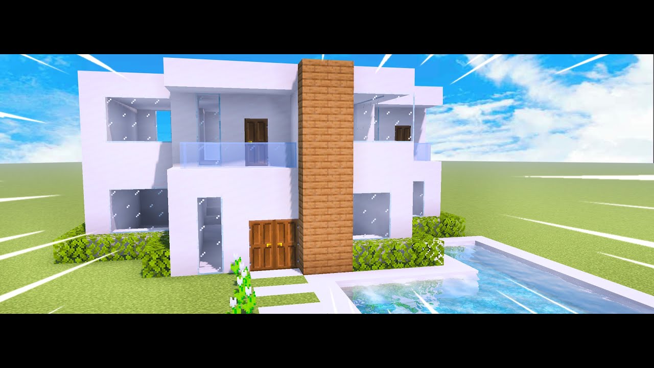 Minecraft Tutorial - Casa Moderna com Piscina 