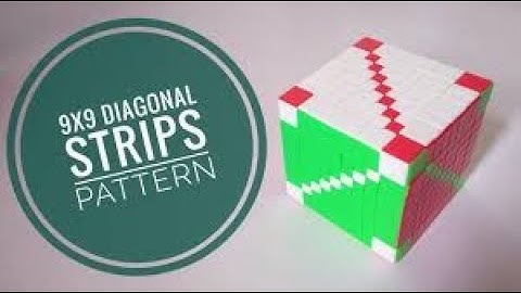 Rubiks Cube Patterns #4. 9x9 Diagonal Lines Pattern
