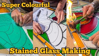 Super Colourful Stained Glass Fanlight Making