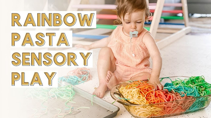 DIY Rainbow Pasta Toddler Sensory Play | How To Make Dyed Colorful Spaghetti