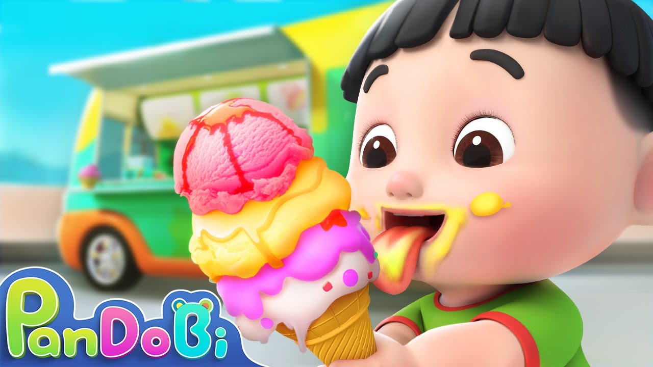 ⁣Cool and Yummy Ice Cream | Learn Colors, Fruit for Kids | Pandobi Nursery Rhymes & Kids Songs