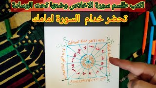 اكتب طلسم سورة الاخلاص وضعه تحت وسادتك تحضر خدام سورة امامك مجرب صحيح روحانيات