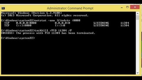How to Kill a Process running on Port Number-8080||Resolve Port 8080 was already in use||SPRING BOOT
