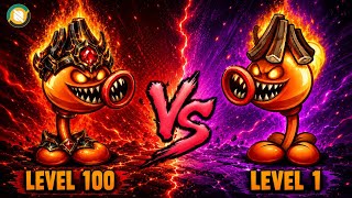 10 Plants Level 1 Vs 1 Plant Level 100 - All Plants Vs Brickhead Zombie
