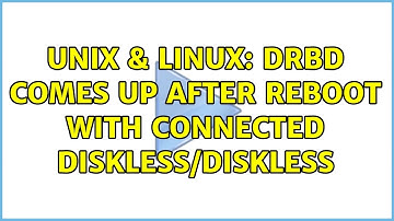 Unix & Linux: DRBD comes up after reboot with Connected Diskless/Diskless