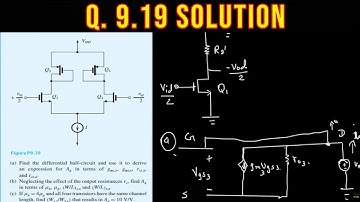 D 9.19 Figure P9.19 shows aMOSdifferential amplifer with the drain resistors RD implemented using…