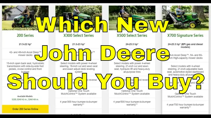 Which New John Deere Lawn & Garden Tractor Should You Buy?