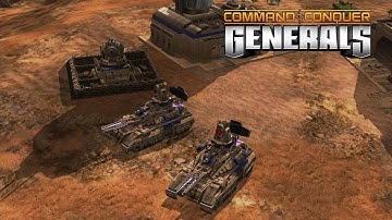 USA Paladin 1 vs 4 USA (MOD ELITE ARMY) C&C Generals Zero Hour