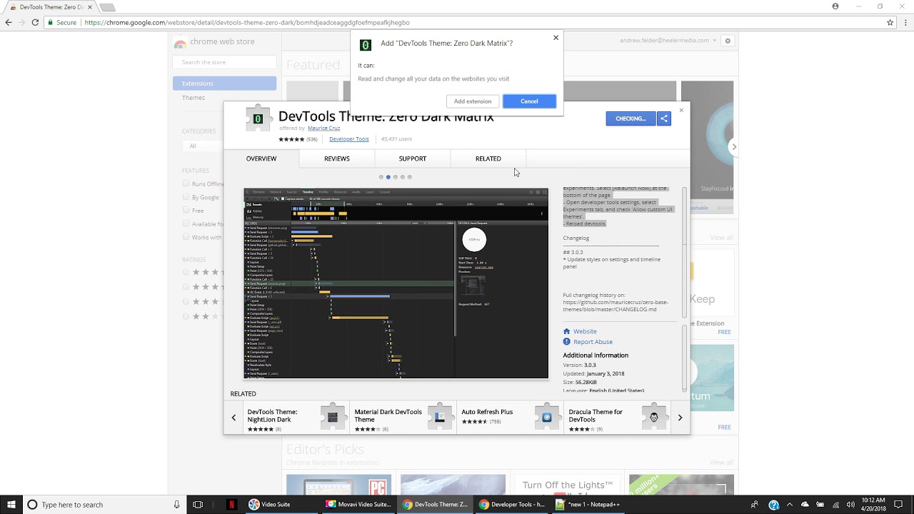 Install Chrome Dev Tools Dark Theme