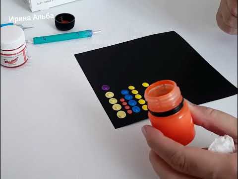 Дотсы и краски. Обзор для МК. Роспись кружки дотсами