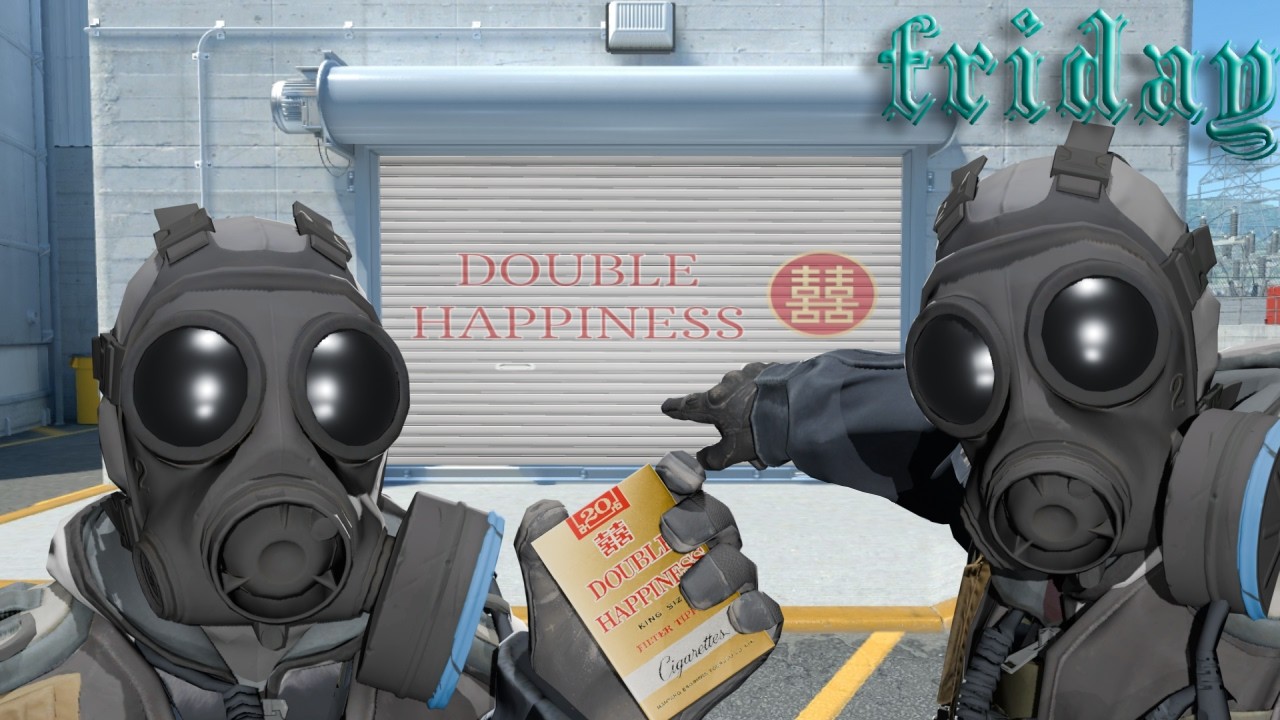 Smoking cigarettes in ct spawn on de_nuke...