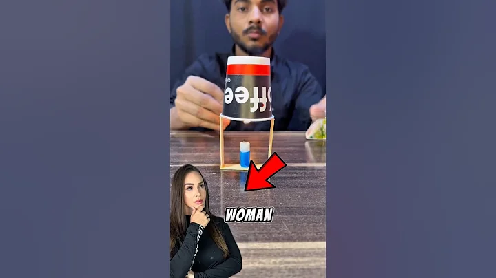 This woman made a hot air balloon using a paper cup. 😨🤯