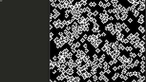 2D cellular automata - Greenberg-Hastings reaction-diffusion model