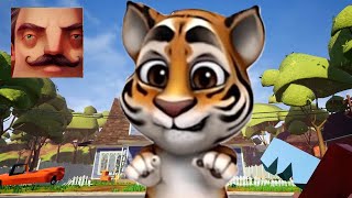 Hello Neighbor - My New Neighbor My Talking Tom Tiger Act 2 Hole Gameplay Walkthrough screenshot 3