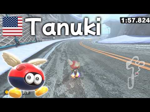 DK Pass - 1:57.824 - Tanuki 🇺🇸 (Mario Kart World world record)