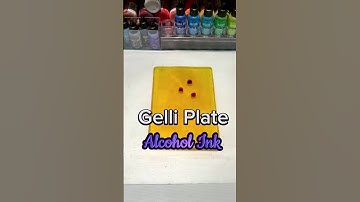 Alcohol Ink with Stencil on the Gelli Plate! #gelliprinting #gelliplate #gelliplate #makeart