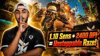 1.10 Sens + 2400 DPI = ACES &amp; CLUTCHES 🤯 | Indian Raze Main