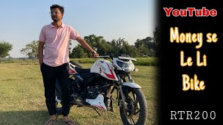My First Sports Bike From Youtube Money Apache Rtr 200 4V White