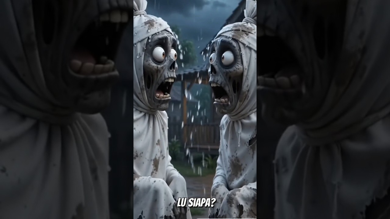 POCONG KEMBAR #animasi #shortvideo #horror #hororkomedi