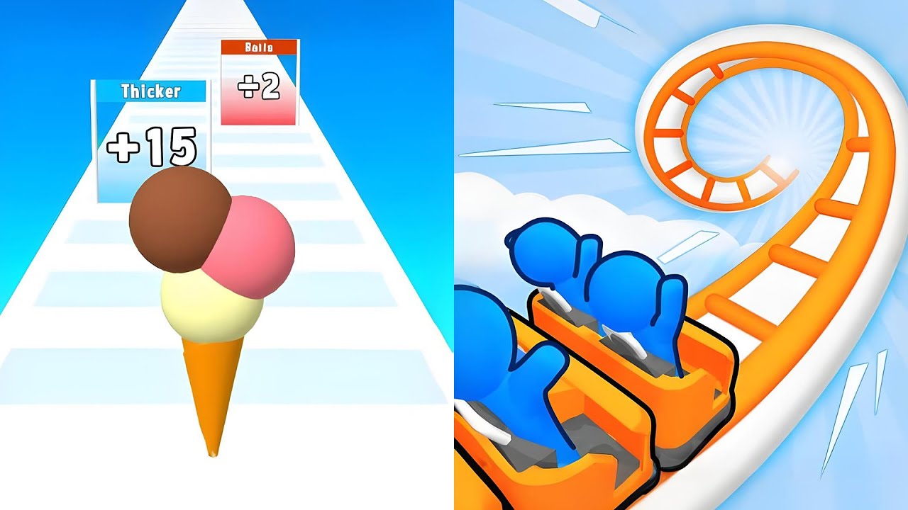 Runner Coaster vs Ice Cream Rush 🔥 MAX LEVELS UNLOCKED! (2025 Update)