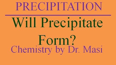 Will Precipitate form?