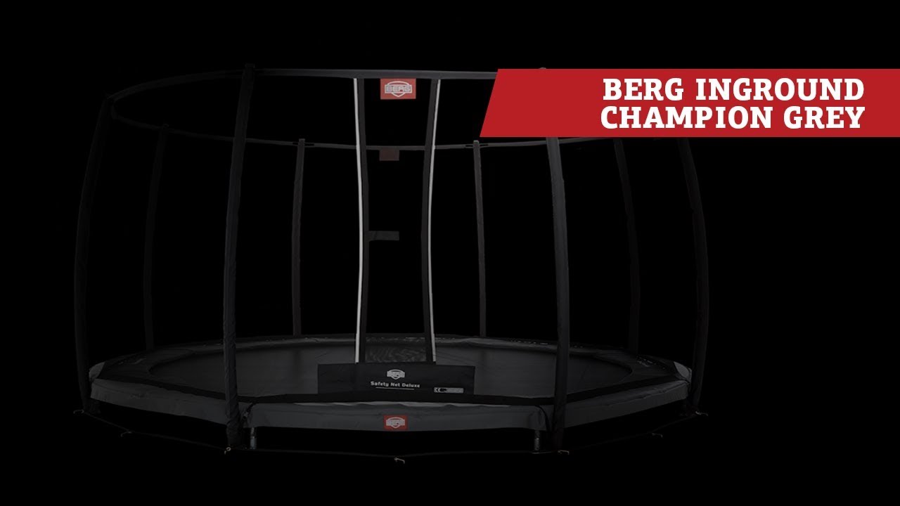 BERG InGround Champion Grey trampoline - YouTube