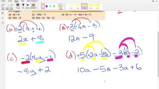 Expanding Brackets 2