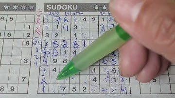 Thursday. Bonus Extra edition (#9053) Three Stars Sudoku puzzle 08-08-2024 Extra part 1 of 4