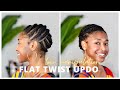Flat Twist Pin Up Style for Short Natural Hair | Low Manipulation Styles