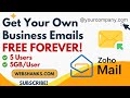 Get your own custom business emails free forever with zoho mail