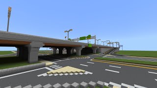 Minecraft: Freeway Construction - Episode 3 - Intersection complete! (Speed Build)