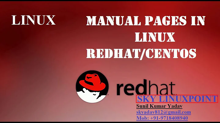 Manual pages in Linux Redhat/ CentOS  [हिंदी में]