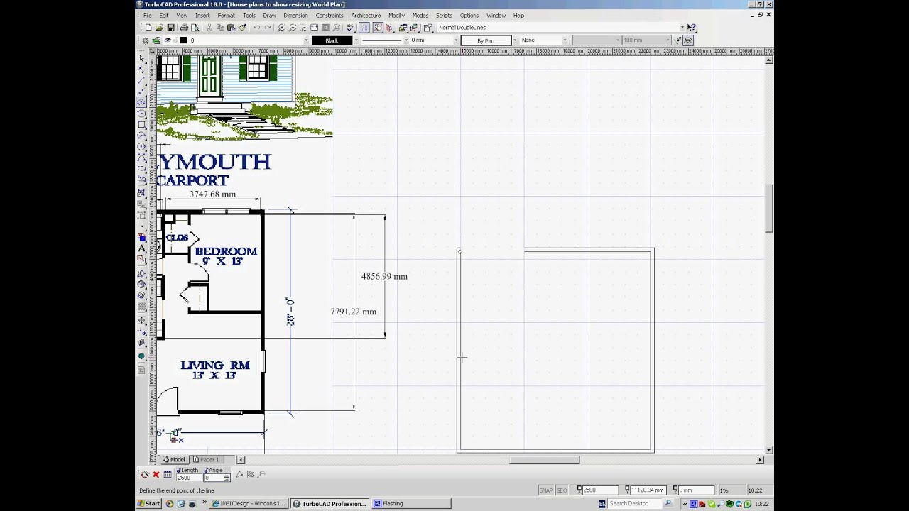 TurboCAD Drawing House Plans 1 YouTube TurboCAD Drawing House Plans 1 YouTube