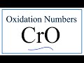Oxidation States and Chromium Compounds