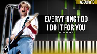 (Everything I Do) I Do It For You – Bryan Adams | ACCURATE Synthesia Piano Tutorial