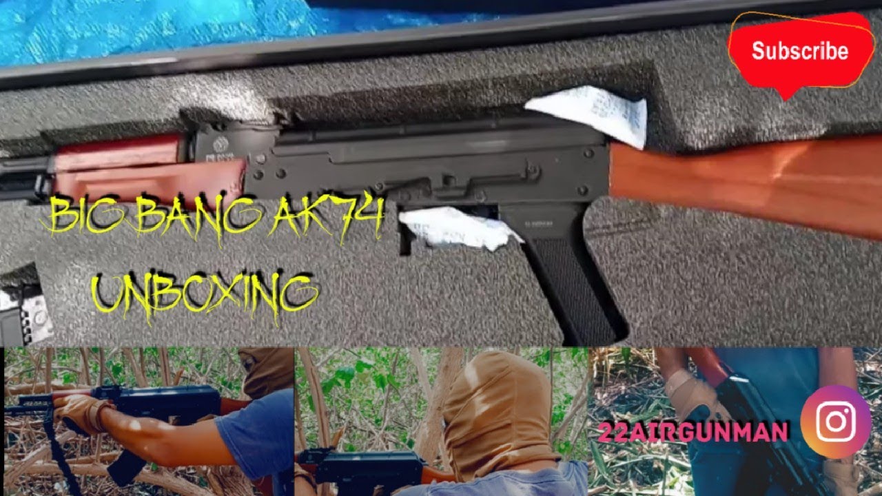 Big bang air guns AK74 bb gun unboxing YouTube