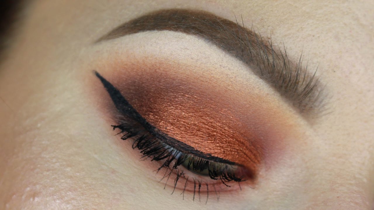Warm Copper / Dark Brown Smokey Eye Using Makeup Geek Eyeshadows