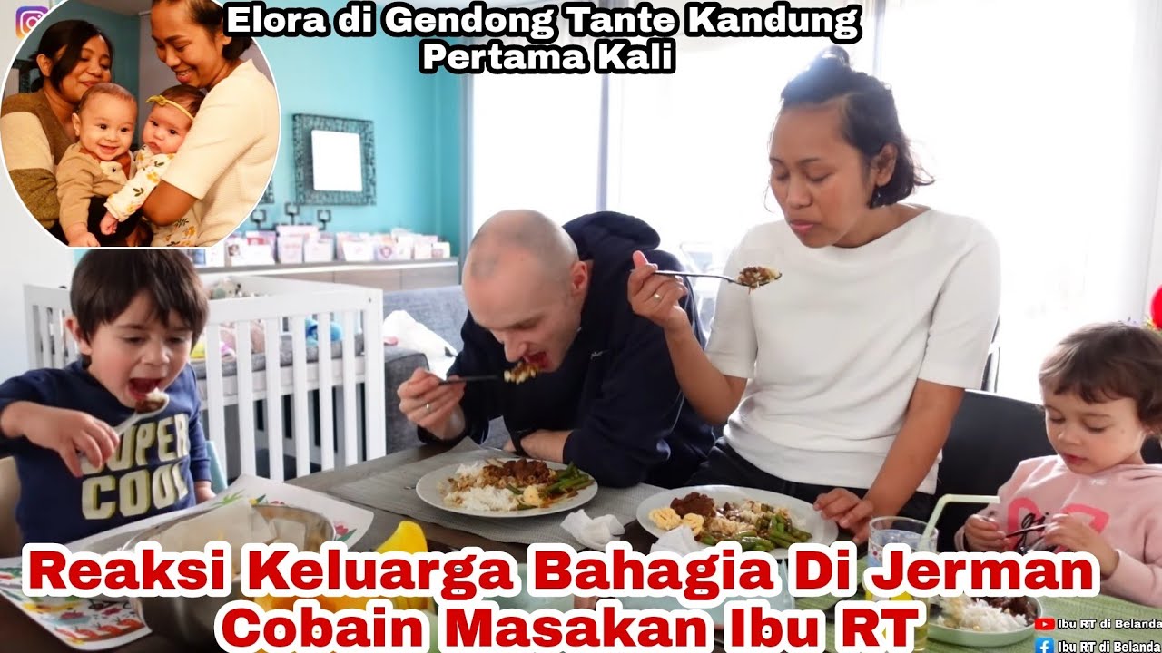 REAKSI KELUARGA BAHAGIA DI JERMAN COBAIN SEMUR DAGING BUATAN IBU RT