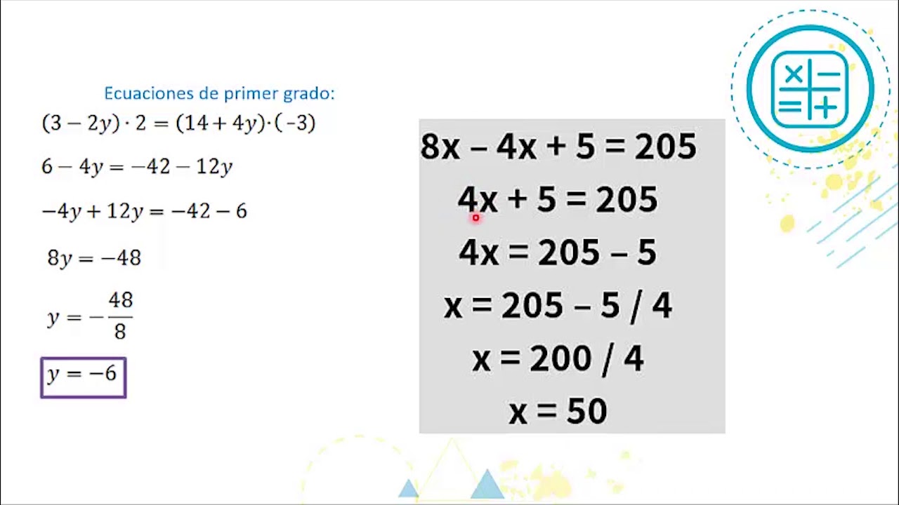 Ecuaciones De Primer Grado
