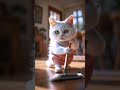 Adorable Cat Sweeps the Floor Like a Pro! 🧹🐱 | Cat Shorts #shorts #cat #viral #ForYou
