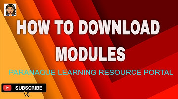 PAANO MAG DOWNLOAD NG MODULES SA PARANAQUE LEARNING RESOURCE PORTAL