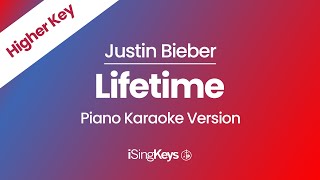 Download lagu Lifetime - Justin Bieber - Piano Karaoke Instrumental - Higher Key