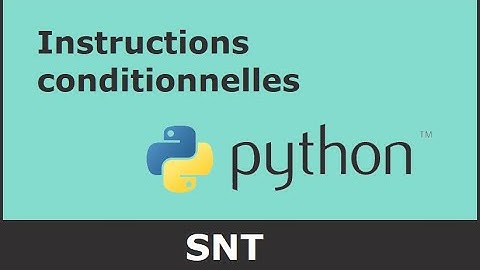 Python - Instructions conditionnelles (et repl.it)