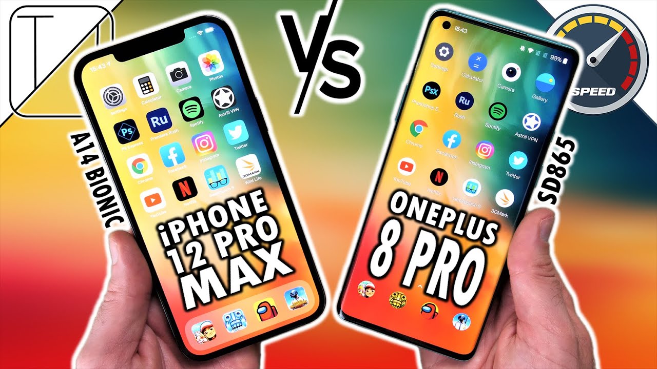 Download iPhone 12 Pro Max vs OnePlus 8 Pro Speed Test