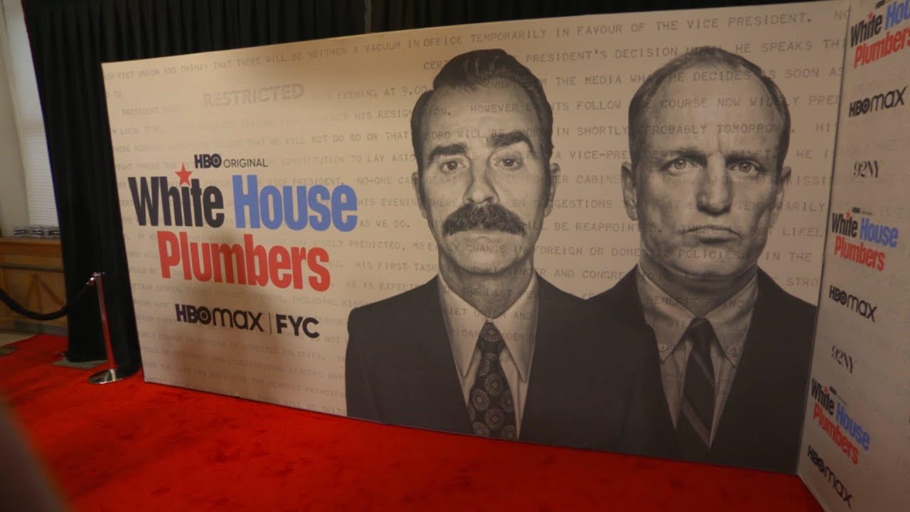 Woody Harrelson, Justin Theroux and Lena Headey attend their 'White House Plumbers' New York premier