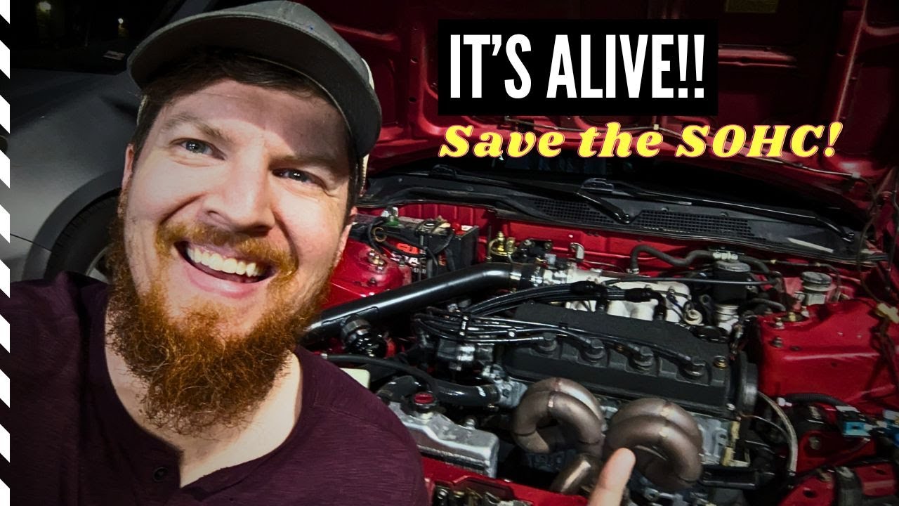 Sleeper Turbo Civic first Start!! Save the SOHC!