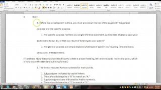 Speech Outlining