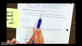 Unit 1 Video 5 Simplifying Polynomials