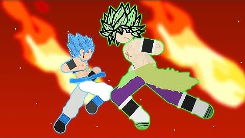 GOGETA VS BROLY (Collab by Elpman) | Stick Nodes