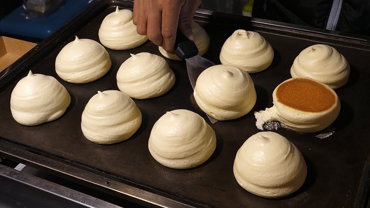 3400원짜리 수플레 팬케이크 / 3 Souffle Pancakes Taiwanese Street Food YouTube